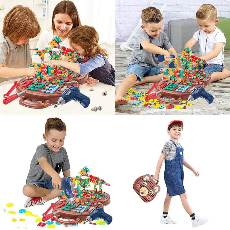 Jeu de Perceuse Interactif pour Enfants – Apprentissage STEM et Motricité Fine