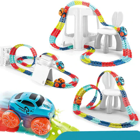 Circuit de Voitures Magnétique pour Enfants – Piste de Jeu Créative et Modulable