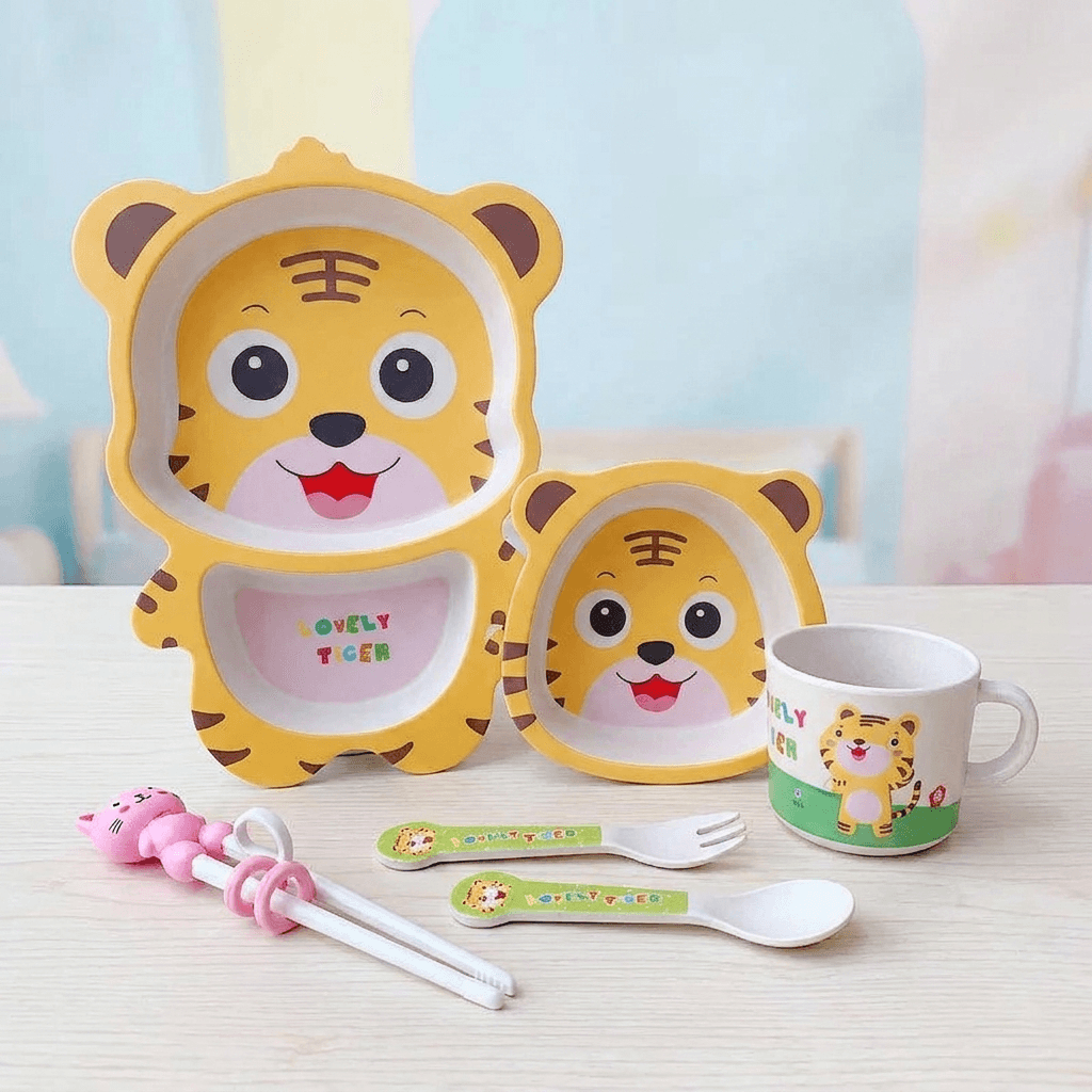 Coffret repas enfant au motif tigre