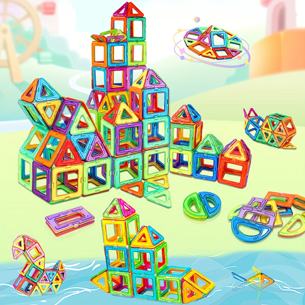 Blocs de Construction Magnétiques MagnaCraft Elite – Jeu STEM Créatif pour Enfants dès 3 ans