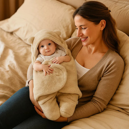 Ensemble Couverture et Pyjama Ours pour Bébé – Set Douillet pour Nouveau-Nés et Tout-Petits