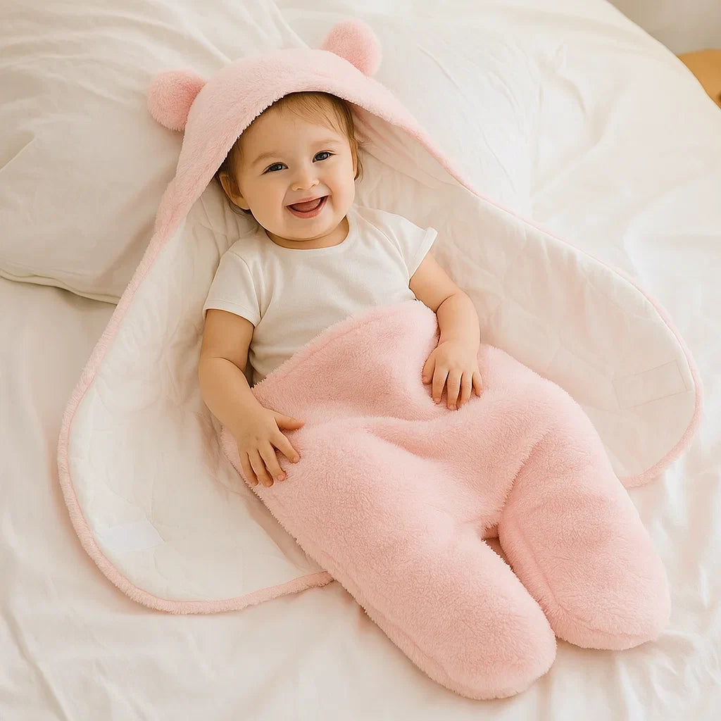 Ensemble Couverture et Pyjama Ours pour Bébé – Set Douillet pour Nouveau-Nés et Tout-Petits