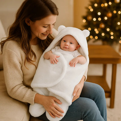 Ensemble Couverture et Pyjama Ours pour Bébé – Set Douillet pour Nouveau-Nés et Tout-Petits