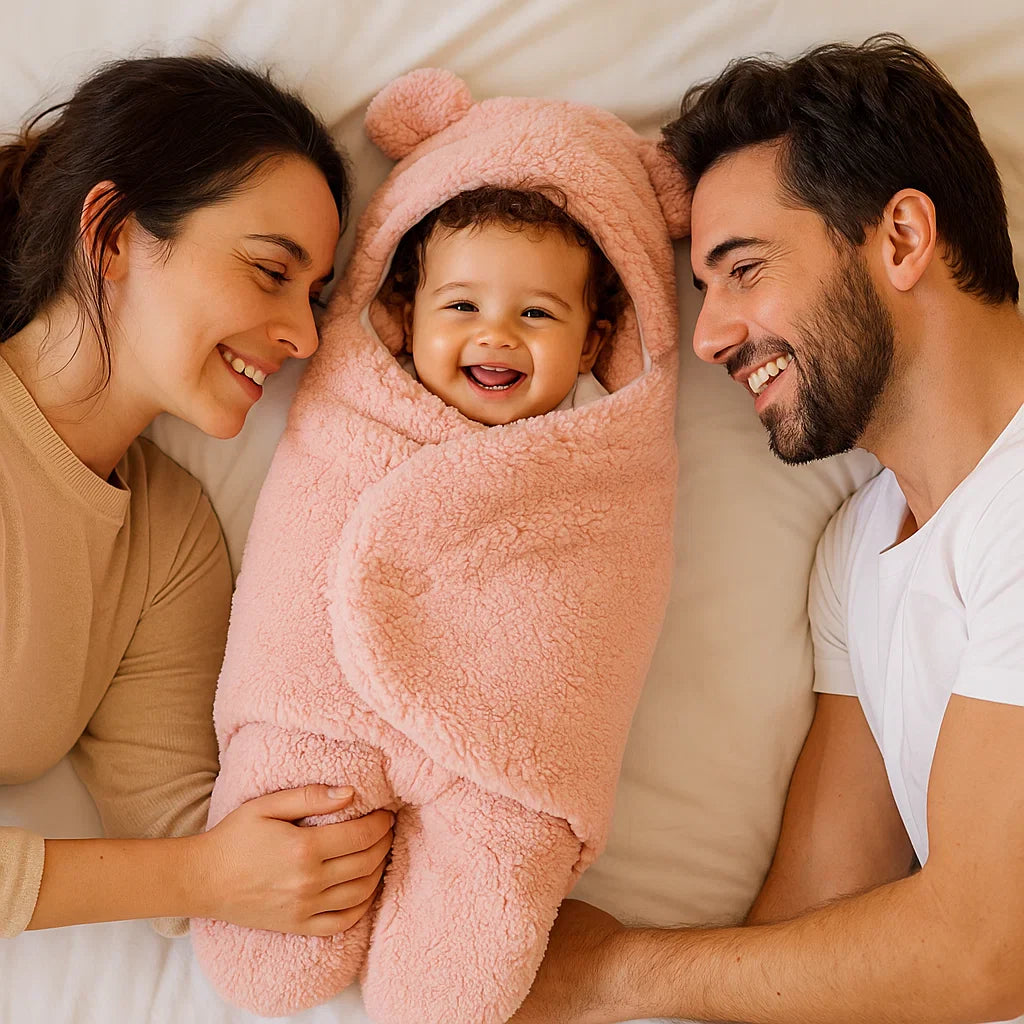 Ensemble Couverture et Pyjama Ours pour Bébé – Set Douillet pour Nouveau-Nés et Tout-Petits