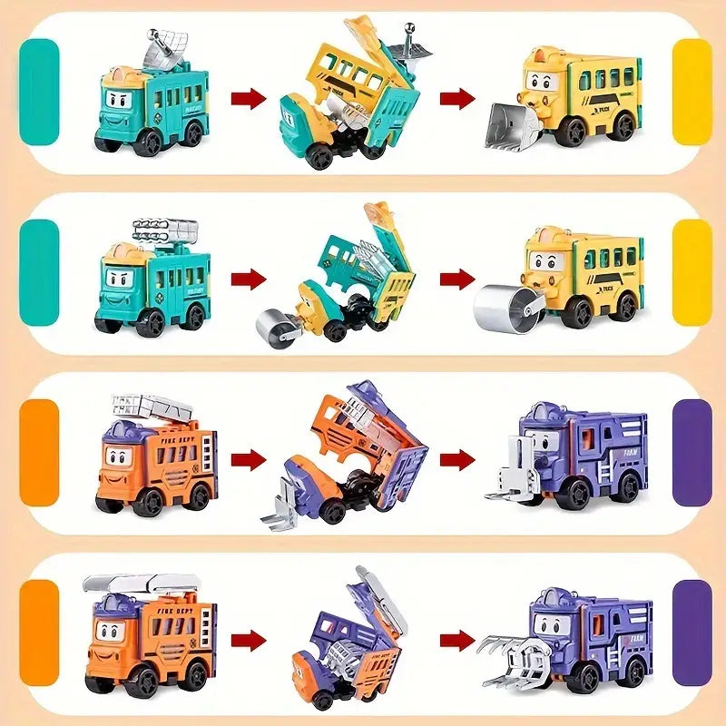 Voitures Transformables 2-en-1 – Jouet Véhicule Évolutif pour Enfants