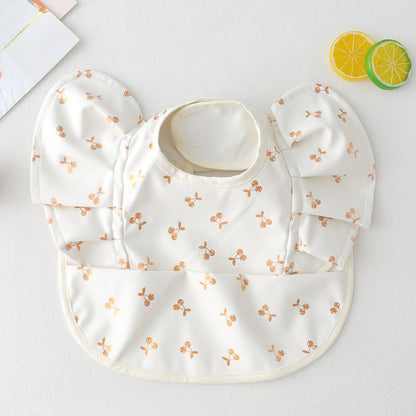 Bavoir Bébé à Manches Longues avec Poche Récupératrice