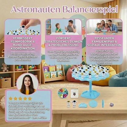 Jeu d'Équilibre Astronaute – Jouet Éducatif de Motricité, Concentration et Coordination pour Enfants
