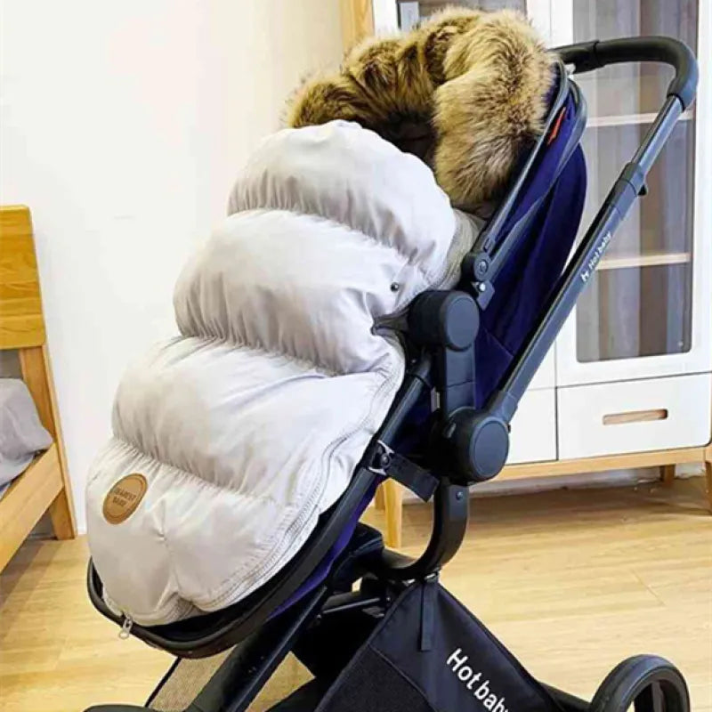 Chancelière Bébé pour Poussette – Doublée Polaire avec Bordure Fourrure