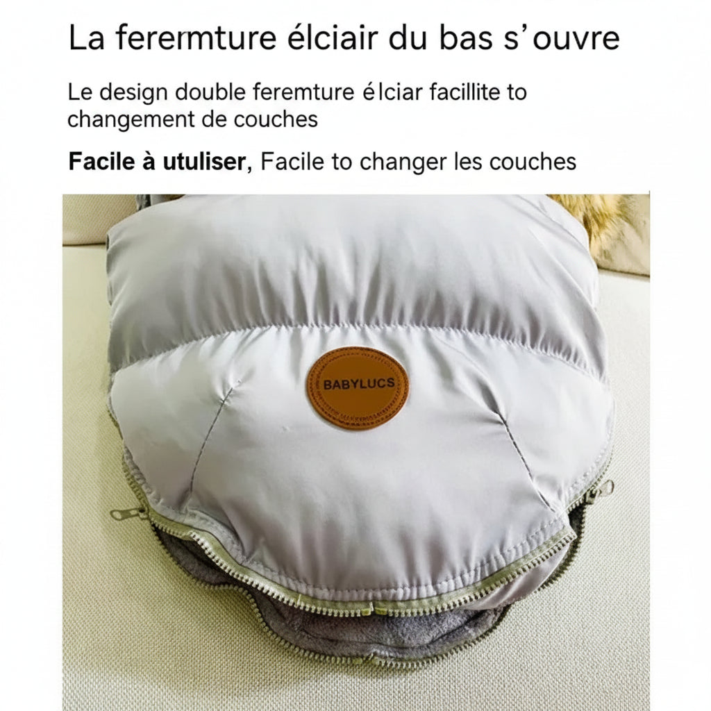 Chancelière Bébé pour Poussette – Doublée Polaire avec Bordure Fourrure