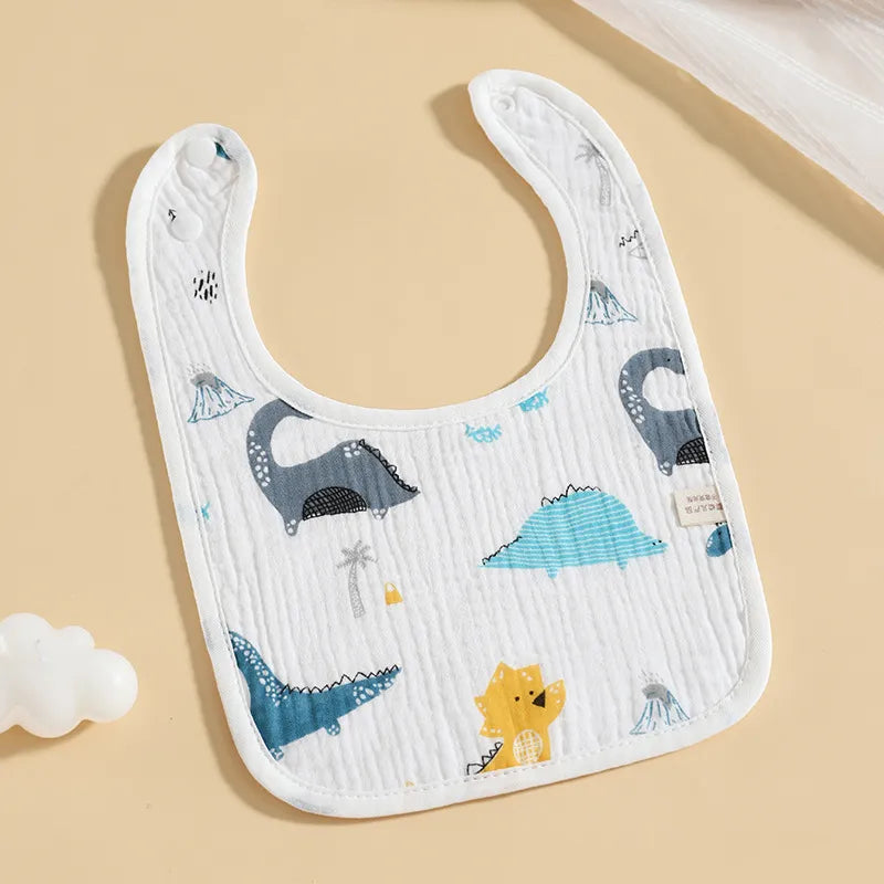 Lot de Bavoirs Bébé en Mousseline avec Fermeture à Pressions