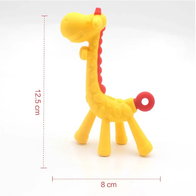 Jouet de Dentition Girafe en Silicone pour Bébé – Anneau de Dentition Souple et Sécurisé