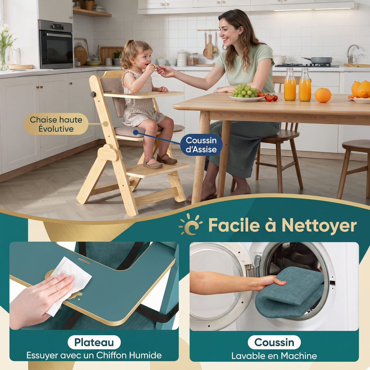 Chaise réglable pour enfants de tous âges, idéale pour s'asseoir et jouer.