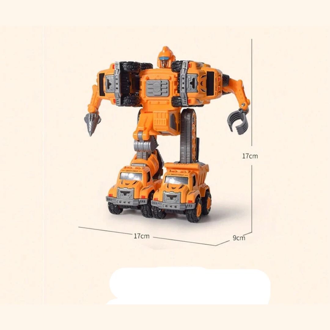 Set de Voitures Transformables 5-en-1 pour Enfants – Jouet Véhicules Transformables
