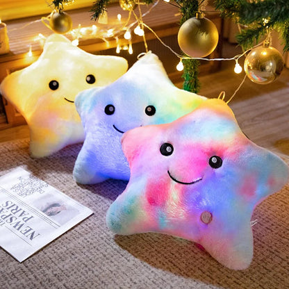 Coussin Veilleuse en Peluche pour Enfant – Lumière LED Douce et Apaisante