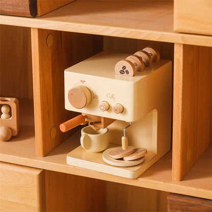 Machine à Espresso en Bois pour Enfants – Jeu d'Imitation Barista