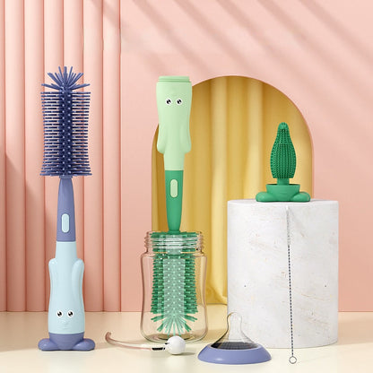 Brosse Nettoyante Biberon 4-en-1 – Kit de Nettoyage pour Biberons et Accessoires Bébé