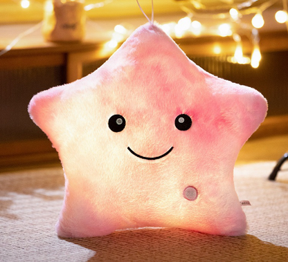 Coussin Veilleuse en Peluche pour Enfant – Lumière LED Douce et Apaisante