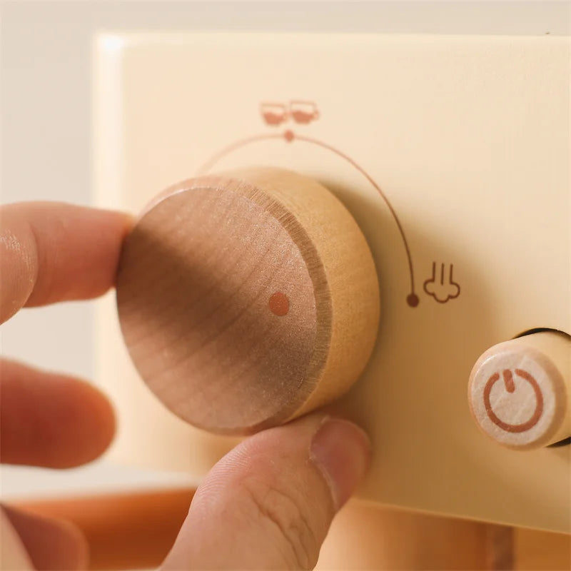 Machine à Espresso en Bois pour Enfants – Jeu d'Imitation Barista