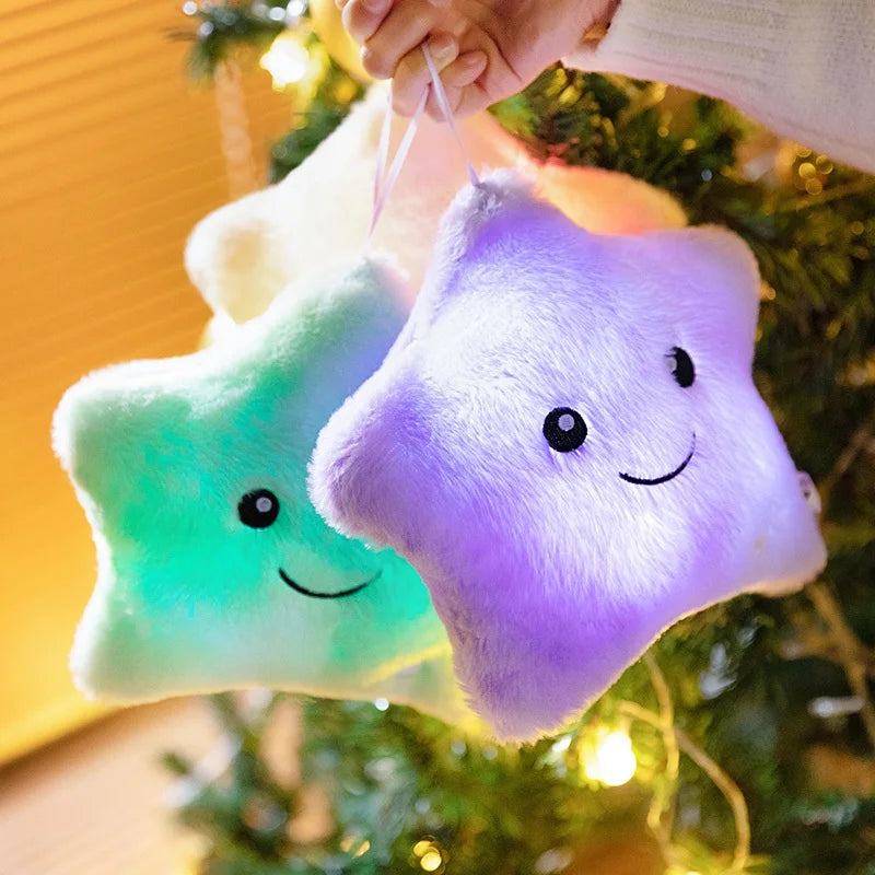 Coussin Veilleuse en Peluche pour Enfant – Lumière LED Douce et Apaisante