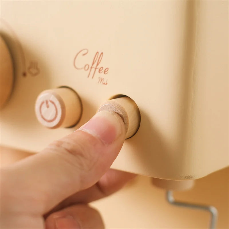 Machine à Espresso en Bois pour Enfants – Jeu d'Imitation Barista