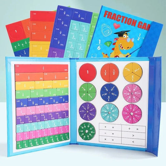 Jeu Montessori des Fractions en Bois – Jeu de Maths Éducatif pour Enfants