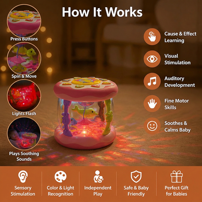 Jouet musical interactif avec lumières