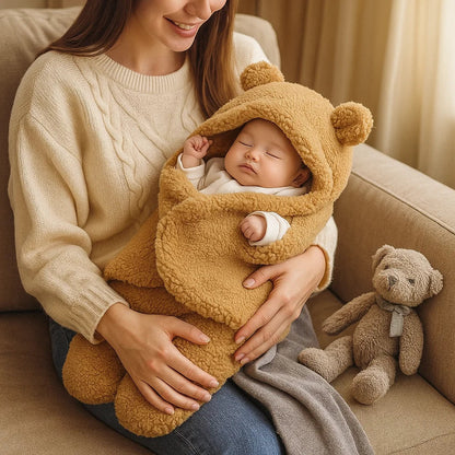 Ensemble Couverture et Pyjama Ours pour Bébé – Set Douillet pour Nouveau-Nés et Tout-Petits