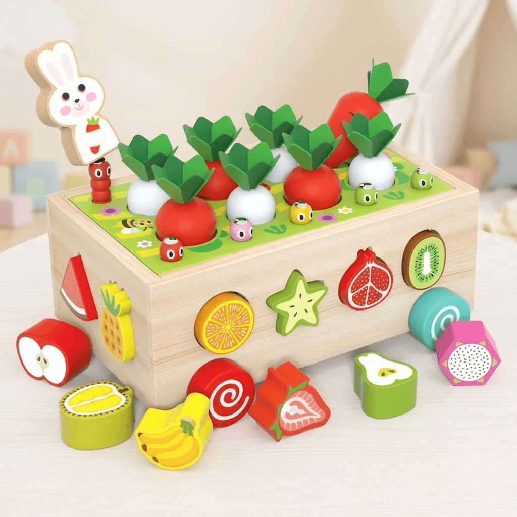 Jeu de tri de légumes en bois avec pièces magnétiques