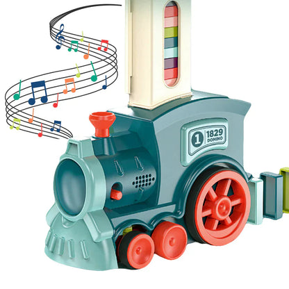 Train à Dominos Automatique pour Enfants – Chargeur Rapide avec 100 Dominos