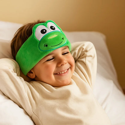 Casque Bluetooth + Masque de Sommeil 2-en-1 pour Enfants – Doux, Sans Fil, Idéal Voyage