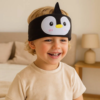 Casque Bluetooth + Masque de Sommeil 2-en-1 pour Enfants – Doux, Sans Fil, Idéal Voyage