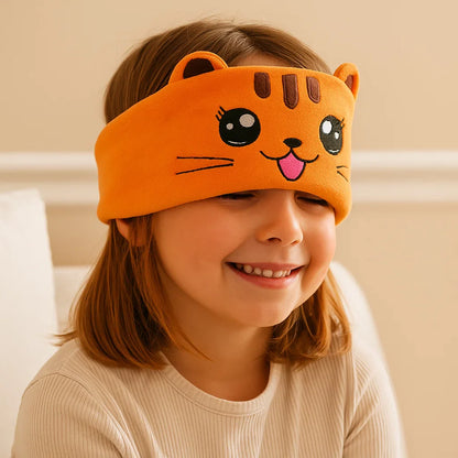 Casque Bluetooth + Masque de Sommeil 2-en-1 pour Enfants – Doux, Sans Fil, Idéal Voyage