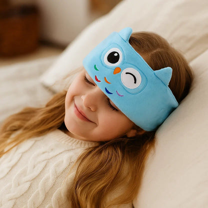 Casque Bluetooth + Masque de Sommeil 2-en-1 pour Enfants – Doux, Sans Fil, Idéal Voyage