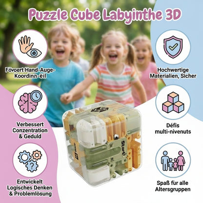 Cube Labyrinthe 3D pour Enfants – Puzzle de Logique et Jeu d’Adresse