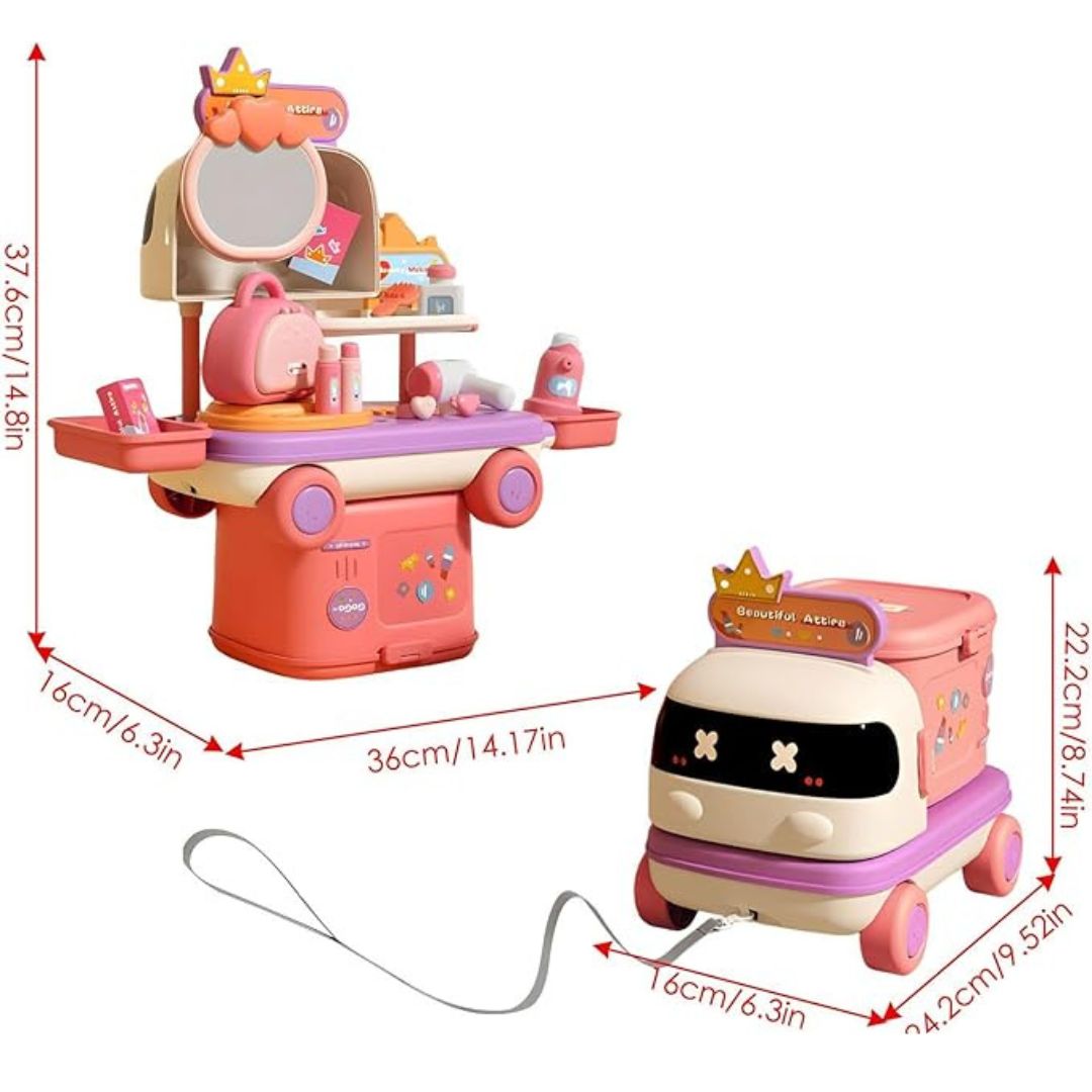 Camion jouet 2-en-1 pour enfants – Ensemble de jeu comprenant un fourgon et des accessoires