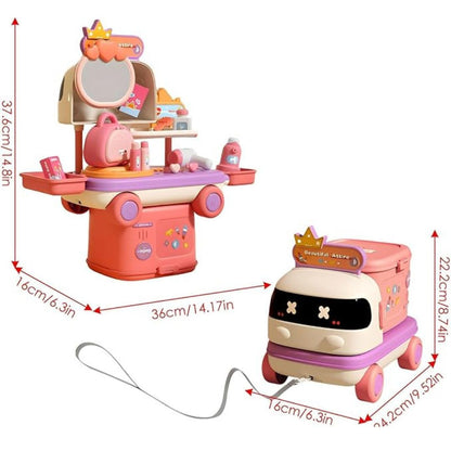 Camion jouet 2-en-1 pour enfants – Ensemble de jeu comprenant un fourgon et des accessoires