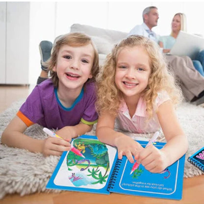 Cahier de Coloriage Magique à l'Eau pour Enfants – Réutilisable, Sans Encre
