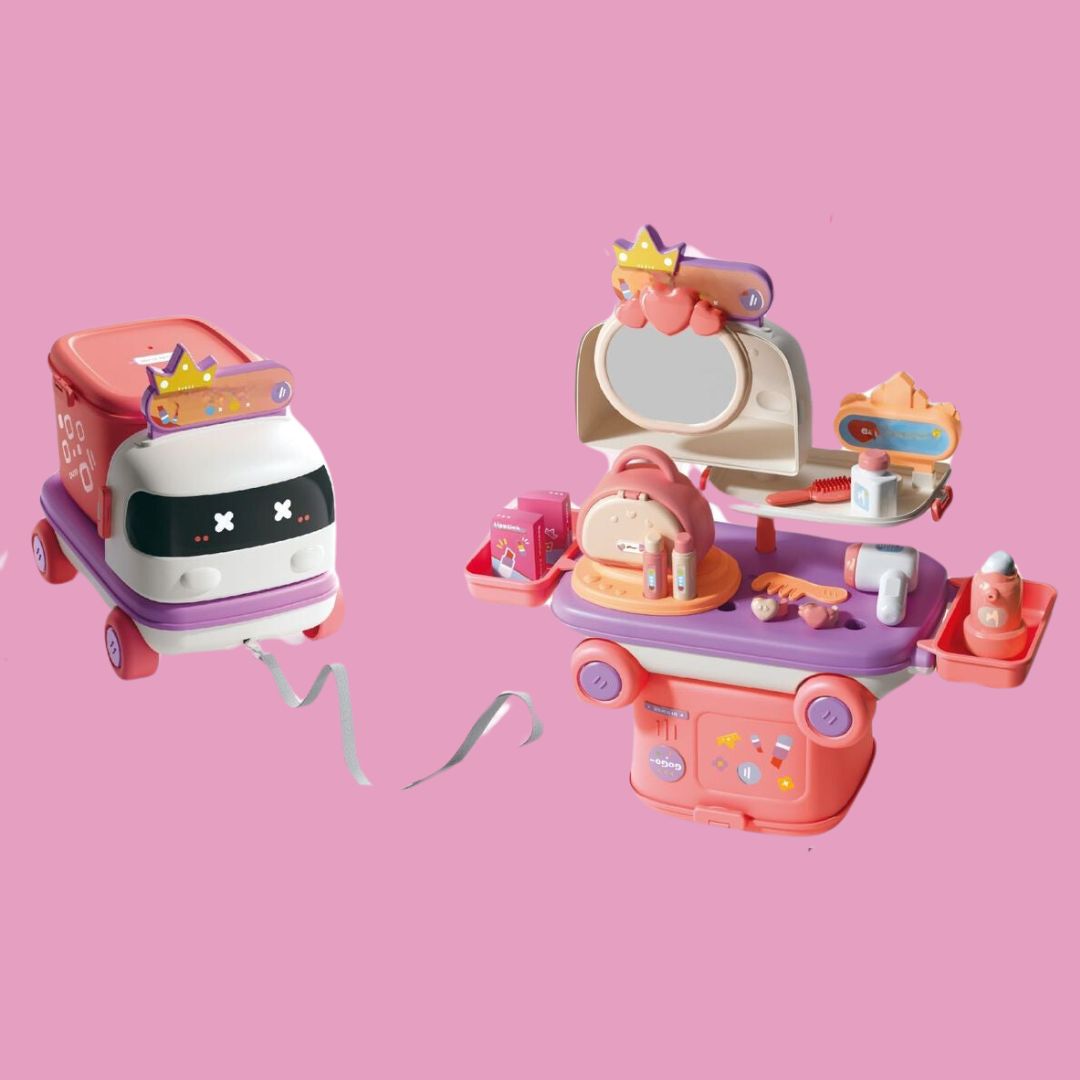 Camion jouet 2-en-1 pour enfants – Ensemble de jeu comprenant un fourgon et des accessoires
