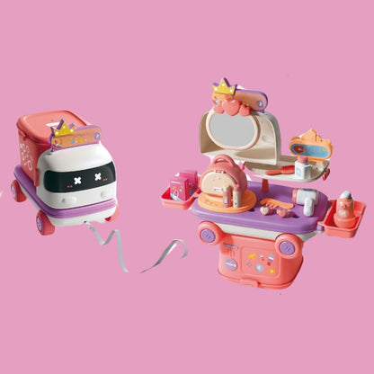 Camion jouet 2-en-1 pour enfants – Ensemble de jeu comprenant un fourgon et des accessoires