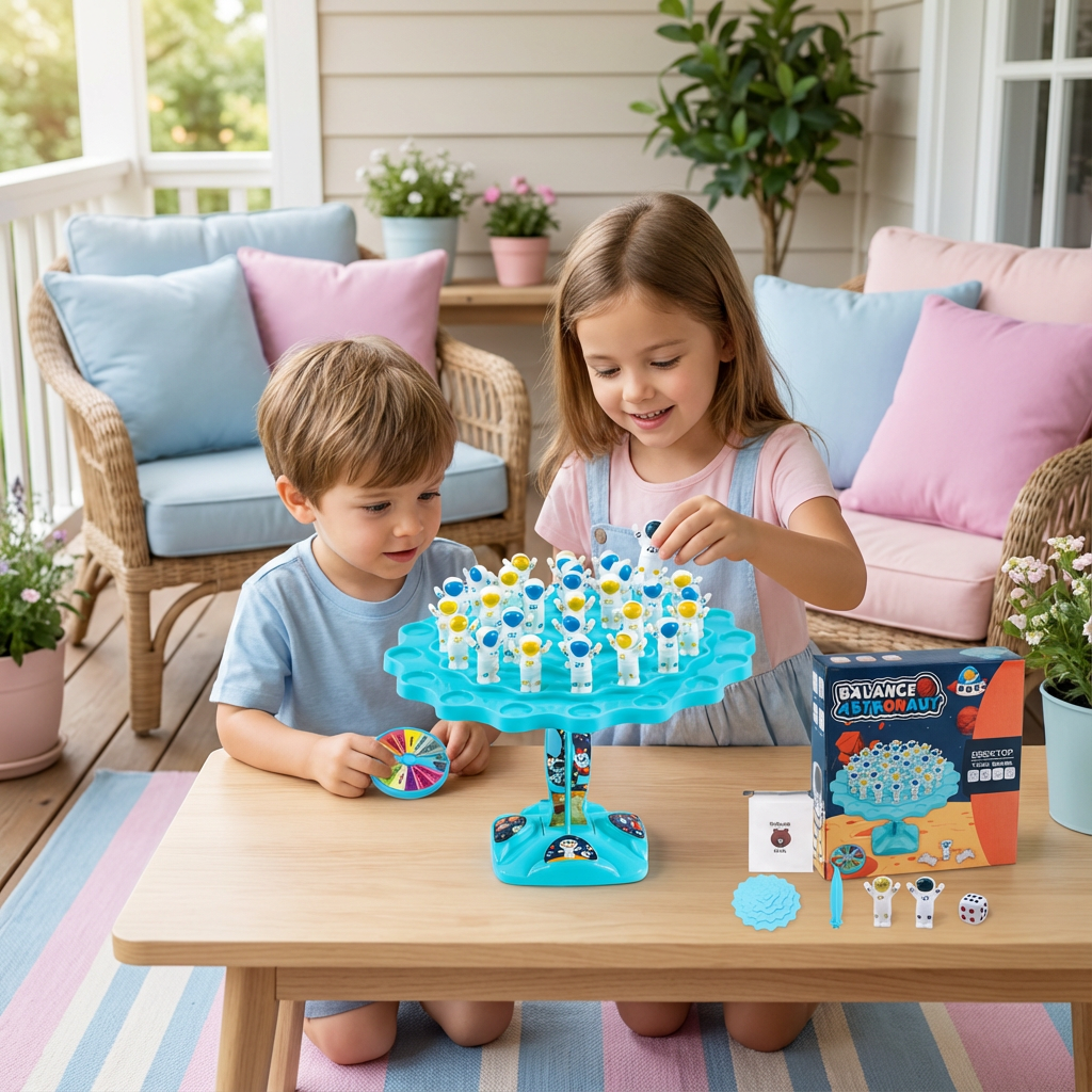 Jeu d'Équilibre Astronaute – Jouet Éducatif de Motricité, Concentration et Coordination pour Enfants