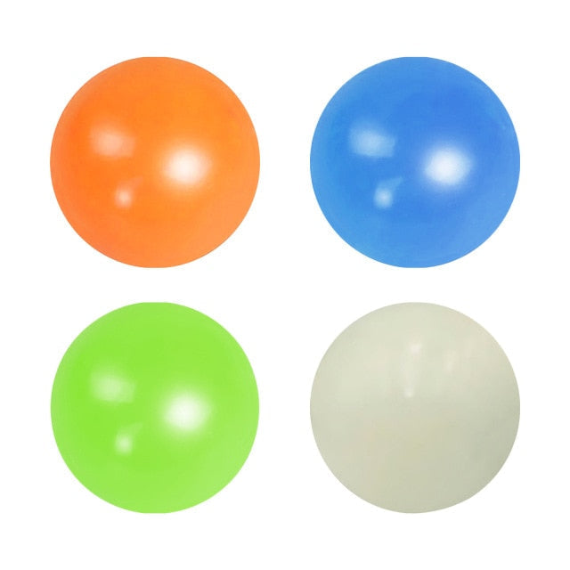 Balles Collantes Phosphorescentes pour Enfants – Jeu Anti-Stress Lumineux