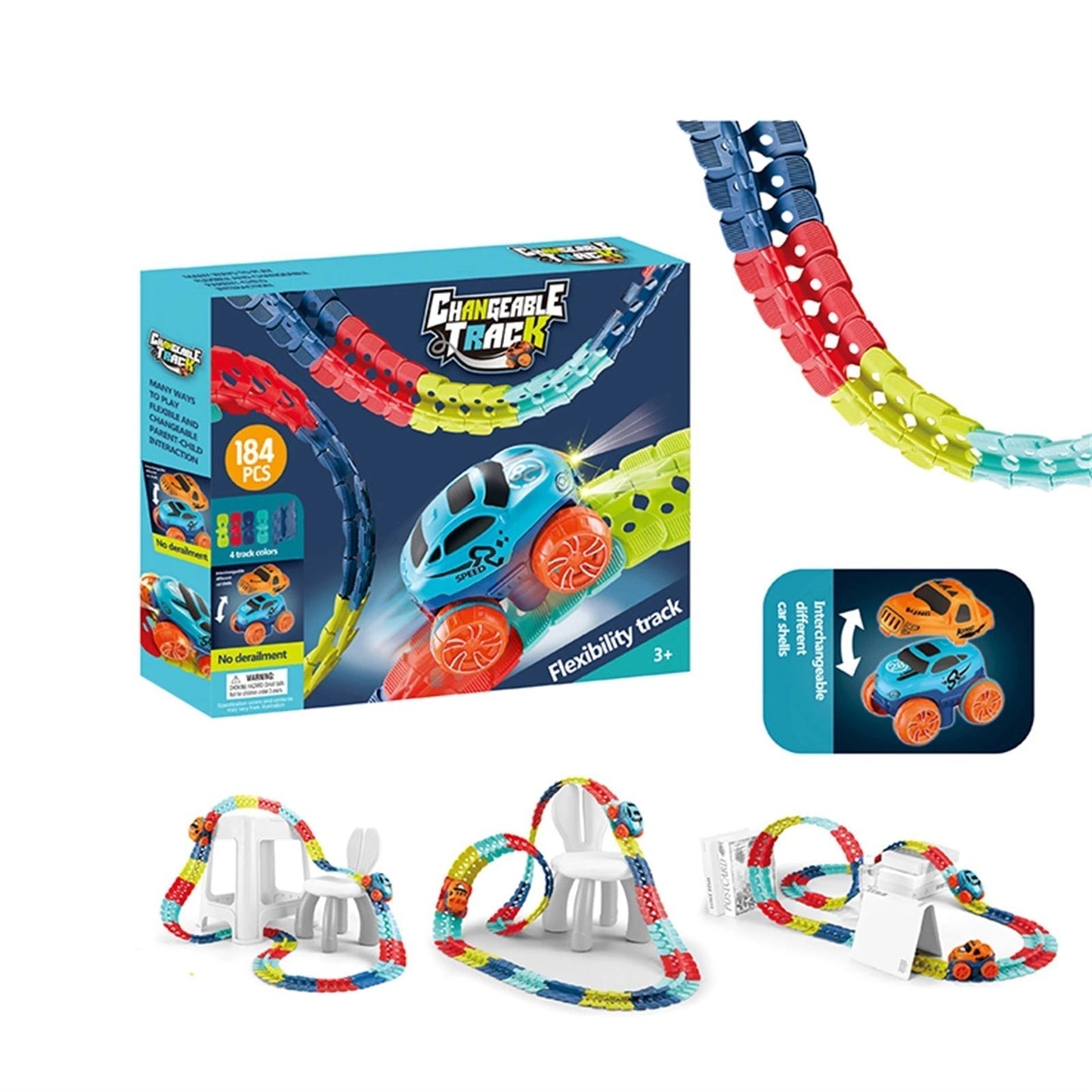 Circuit de Voitures Magnétique pour Enfants – Piste de Jeu Créative et Modulable