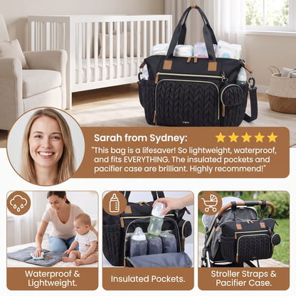 Sac à langer avec matelas et étui à tétine