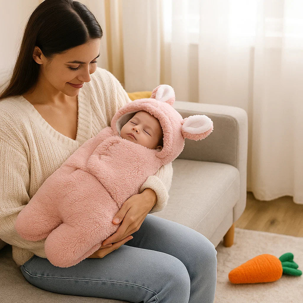 Ensemble Couverture et Pyjama Ours pour Bébé – Set Douillet pour Nouveau-Nés et Tout-Petits