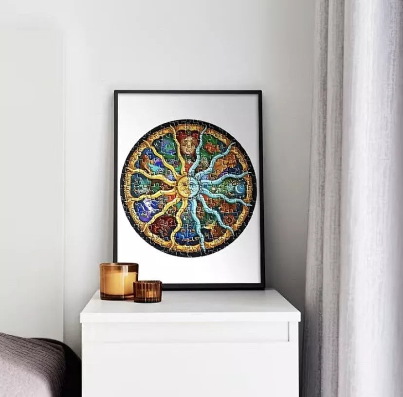 Puzzle rond d'astrologie de 1 000 pièces – Puzzle des signes du zodiaque pour adultes