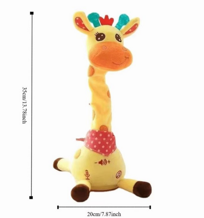 Peluche girafe musicale interactive