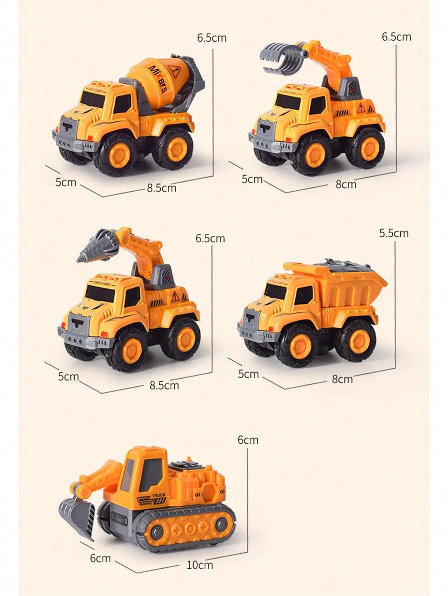 Set de Voitures Transformables 5-en-1 pour Enfants – Jouet Véhicules Transformables