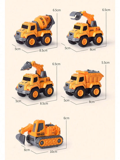 Set de Voitures Transformables 5-en-1 pour Enfants – Jouet Véhicules Transformables