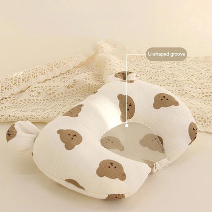 Oreiller Ergonomique Bébé Anti Tête Plate pour Nouveau-Né
