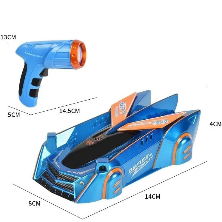 Voiture Télécommandée Anti-Gravité avec Laser – Roule sur les Murs et Plafonds, LED, Rechargeable